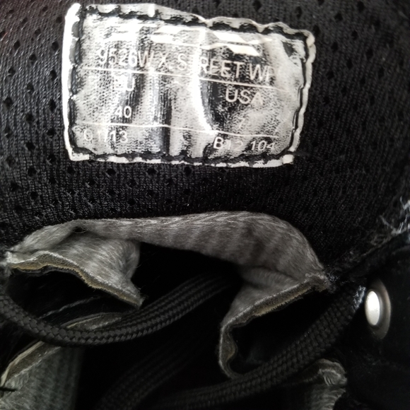 RARE TCX X-Street Motorcycle Leather Hi Top Sneaker Black Mens 7, Womens 8 - Picture 10 of 13